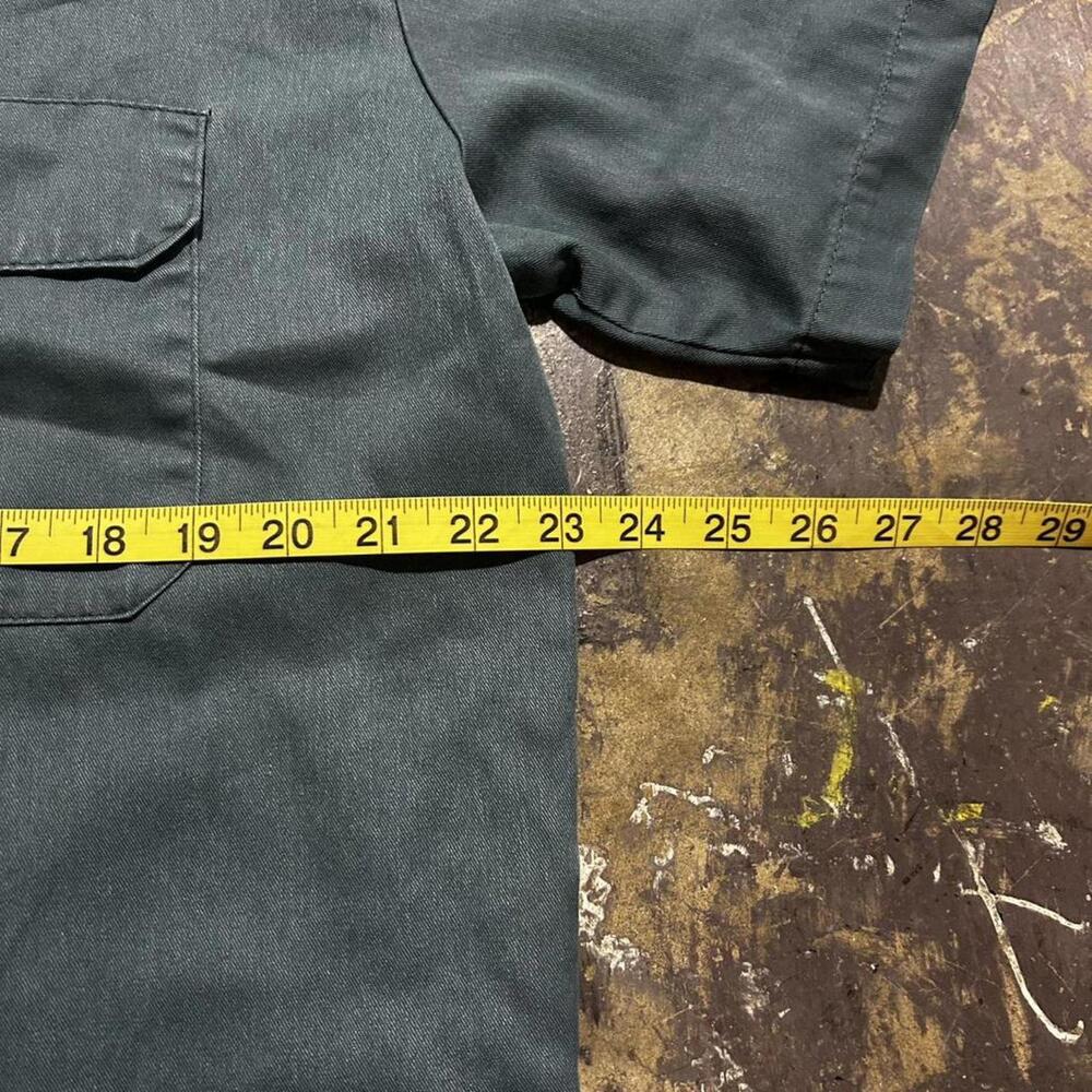Vintage faded green dickies button up shortsleeve work shirt - Picture 5 of 5
